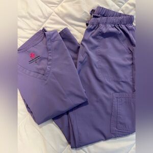 Lilac Natural Uniforms Cool Stretch Scrub Set